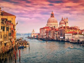 Grand Canal in Venice at sunset